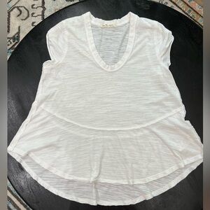 👚We The Free👚White Slub-Knit Tunic Tee Size Small